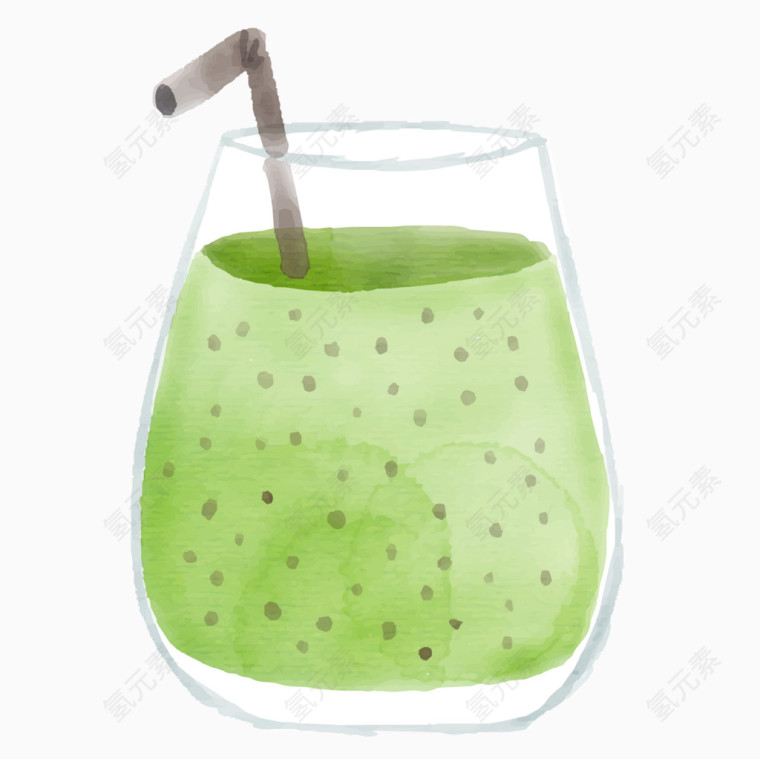 一杯绿色果汁