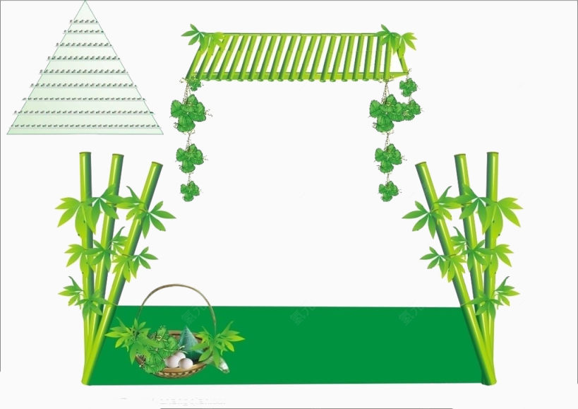 绿色的竹子图案下载