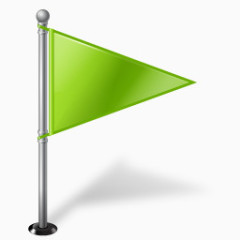 Map Marker Flag 1 Right Chartreuse Icon