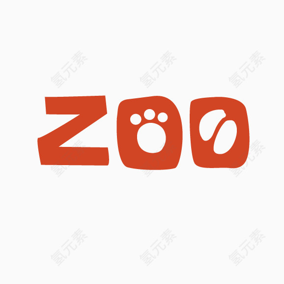 卡通可爱动物园字母