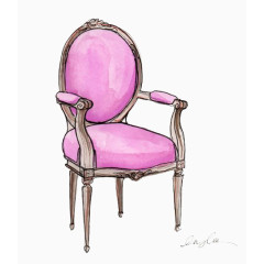 紫色椅子