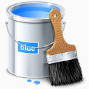 蓝色斗颜色设计油漆nx11