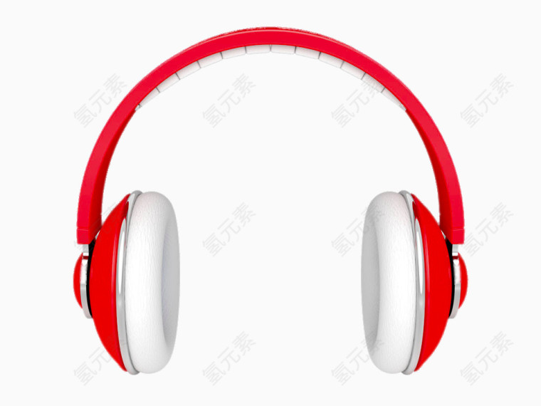 红色耳机