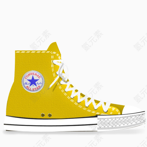 匡威黄色的鞋Converse-icons