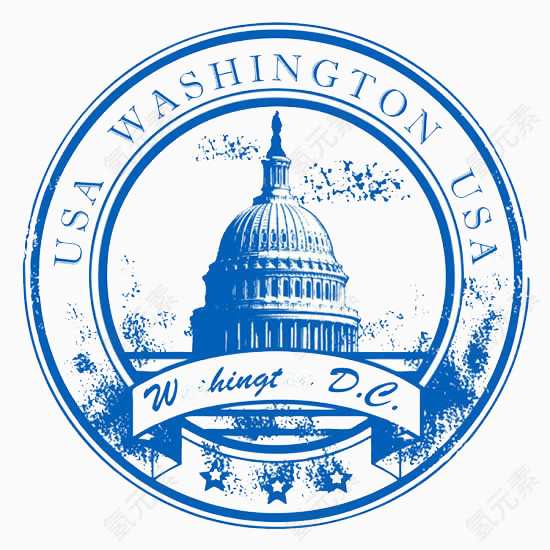 美国华盛顿蓝色图章