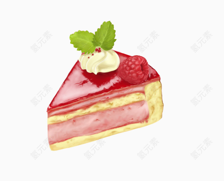 草莓果浆夹心蛋糕