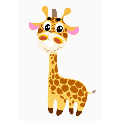 六一儿童节装饰素材卡通长颈鹿