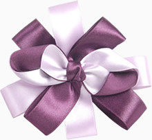 白色紫色蝴蝶结彩带