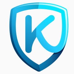 蓝色盾牌字母K