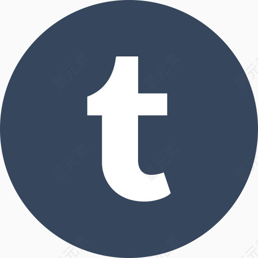 博客圈标志网络社会Tumblr社会和放大器；消息界面-颜色形状-自由