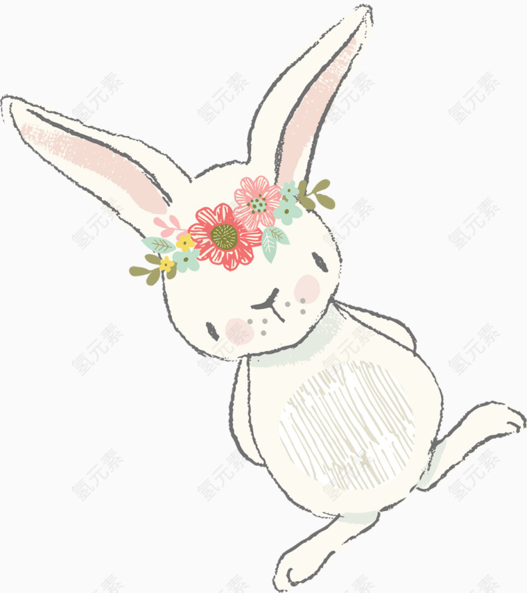 复活节兔子图标元素