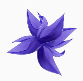 蓝色花卉假花