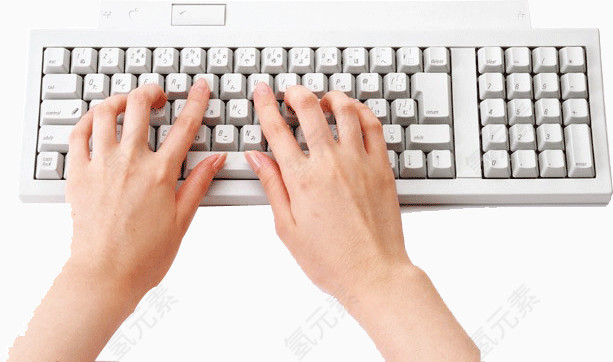 键盘打字的手