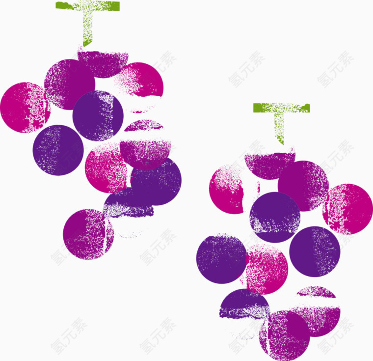淡彩紫色葡萄