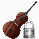 低音提琴锁仪器锁定安全弦乐器