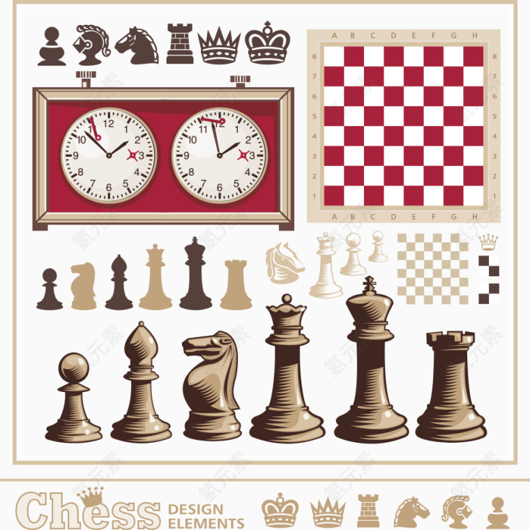 矢量国际象棋与计时器