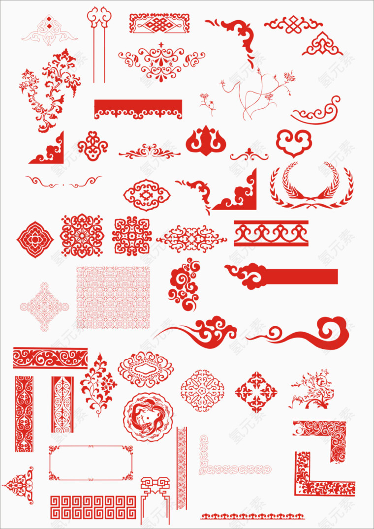 春节红色装饰边框
