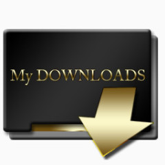 mydownloads金黑色和金色图标