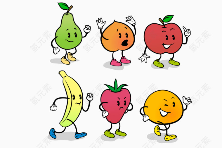 6款可爱表情水果