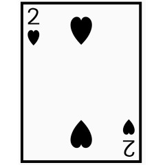 矢量图扑克黑桃2