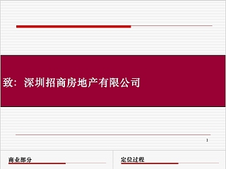 房地产商业项目商业定位提案ppt