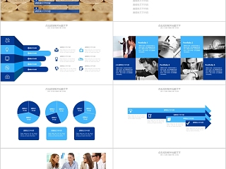 蓝色简约大气财务总结报告ppt财务分析PPT模板