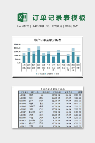 订单纪录表下载