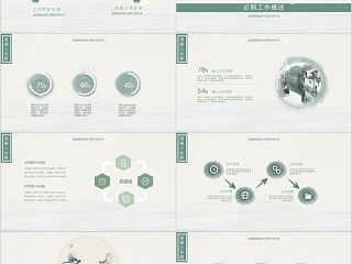 简约中国风工作汇报PPT模板