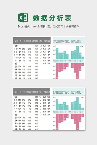 公司人员基本情况数据表模版下载