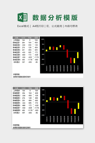 简约数据分析模版下载