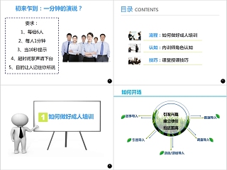 简约清新内训师培训PPT课件 