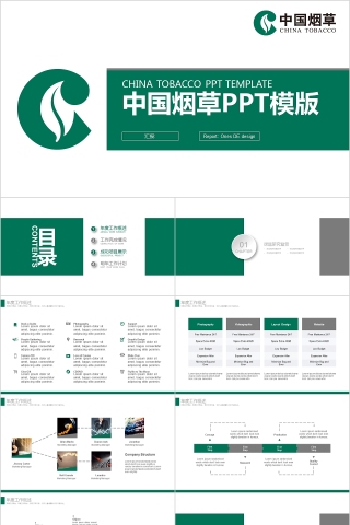 中国烟草局模板汇报计划总结模板