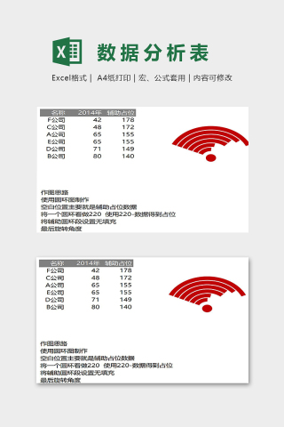 创意图表数据统计分析精美模版下载