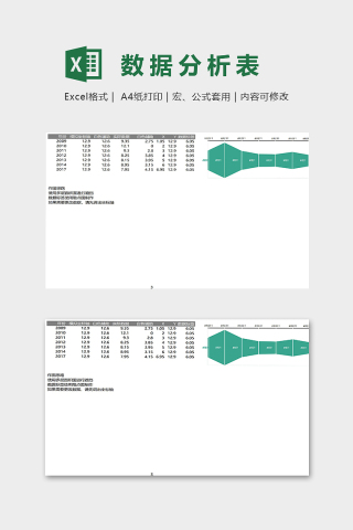 创意图表数据分析销量分析模版下载