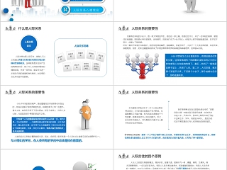 3D小人人际关系培训人际交往技巧心态培训入职培训沟通技巧PPT模板