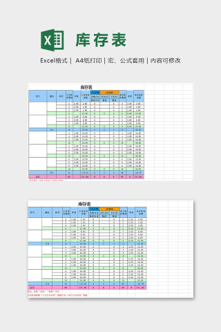 仓库货物库存流水情况记录表下载