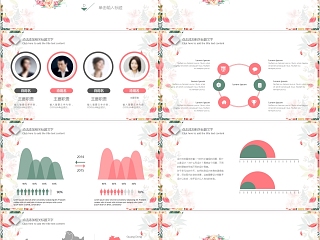 淡雅花卉商务通用PPT