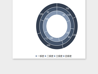 深蓝色精美深蓝色圆环图Excel