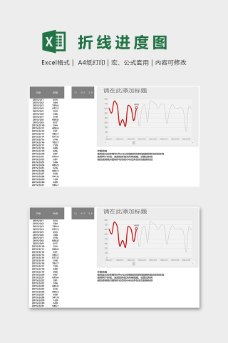 数据可视化工具动态折线图excel模板下载