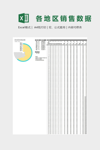 多分类圆角圆环图下载