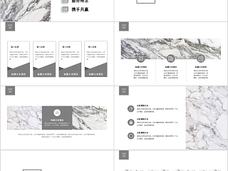 高端大气大理石商务计划书PPT模板