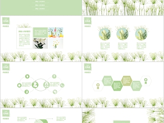 小清新花朵主题工作汇报动态PPT模板