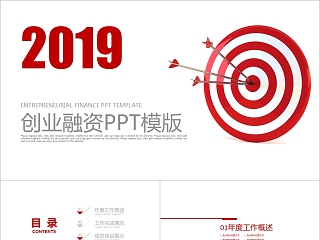 2019创业融资PPT模版商业计划书PPT