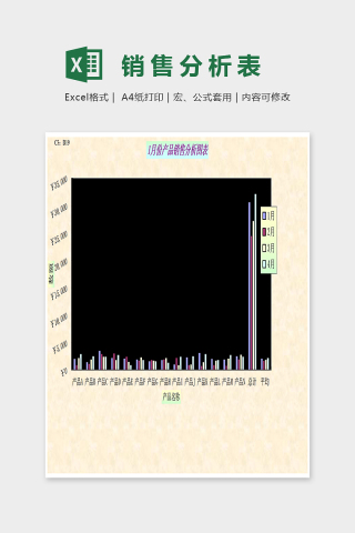 简单精美数据分析表Excel图表下载