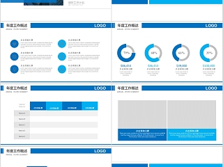 蓝色简约大气化工化学工厂PPT