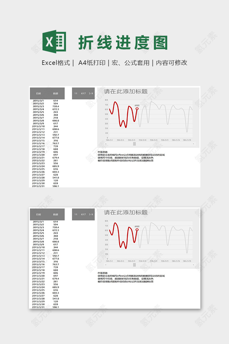 动态折线进度图