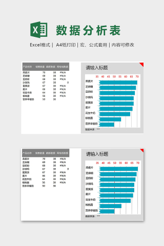 食品创意数据分析统计图表下载