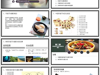 中国美食饮食文化介绍PPT模板