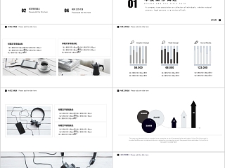 商务欧美ppt模板简约2019高端大气 商业工作汇报时尚极简风素材