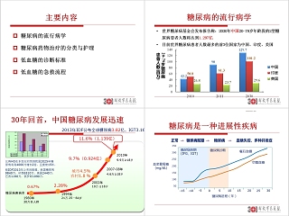 糖尿病药物治疗与低血糖护理ppt模板